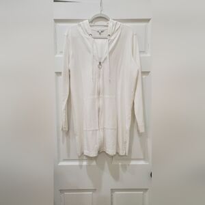 Swimwear Hoodie White cover-up Size L